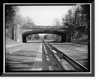 Merritt Parkway, Lapham Avenue Bridge, Spanning Merritt Parkway at State Route 165, New Canaan, Fairfield County, CT, Historic Print