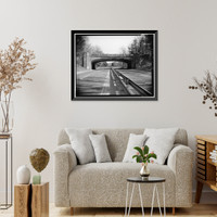 Merritt Parkway, Lapham Avenue Bridge, Spanning Merritt Parkway at State Route 165, New Canaan, Fairfield County, CT, Historic Print