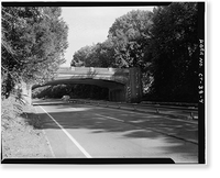 Merritt Parkway, Lapham Avenue Bridge, Spanning Merritt Parkway at State Route 165, New Canaan, Fairfield County, CT - 4, Vintage Poster