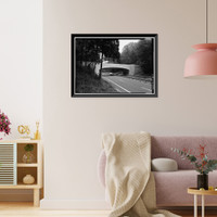Merritt Parkway, Lapham Avenue Bridge, Spanning Merritt Parkway at State Route 165, New Canaan, Fairfield County, CT - 15 Classic, Antique Poster