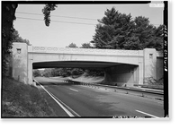 Merritt Parkway, Marvin River Road Bridge, Spanning Merritt Parkway, New Canaan, Fairfield County, CT, Historic Reproduction
