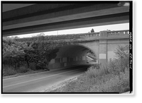 Historic Framed Print, Merritt Parkway, Perry Avenue Bridge, Spanning Perry Avenue, Norwalk, Fairfield County, CT,  17-7/8" x 21-7/8"