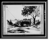 Historic Framed Print, Merritt Parkway, Silvermine Avenue Bridge, Spanning Silvermine Avenue, Norwalk, Fairfield County, CT,  17-7/8" x 21-7/8"