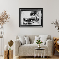 Historic Framed Print, Merritt Parkway, Silvermine Avenue Bridge, Spanning Silvermine Avenue, Norwalk, Fairfield County, CT,  17-7/8" x 21-7/8"