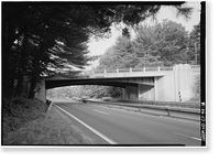 Merritt Parkway, West Rocks Road Bridge, Spanning Merritt Parkway, Norwalk, Fairfield County, CT, Historic Print