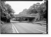 Merritt Parkway, East Rocks Road Bridge, Spanning Merritt Parkway, Norwalk, Fairfield County, CT, Vintage Wall Art