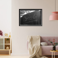 Historic Framed Print, Merritt Parkway, Grumman Avenue Bridge, Spanning Merritt Parkway, Norwalk, Fairfield County, CT - 2,  17-7/8" x 21-7/8"