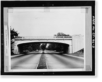 Historic Framed Print, Merritt Parkway, Grumman Avenue Bridge, Spanning Merritt Parkway, Norwalk, Fairfield County, CT - 3,  17-7/8" x 21-7/8"