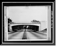 Historic Framed Print, Merritt Parkway, Grumman Avenue Bridge, Spanning Merritt Parkway, Norwalk, Fairfield County, CT - 3,  17-7/8" x 21-7/8"