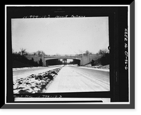 Historic Framed Print, Merritt Parkway, Grumman Avenue Bridge, Spanning Merritt Parkway, Norwalk, Fairfield County, CT - 6,  17-7/8" x 21-7/8"