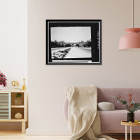 Historic Framed Print, Merritt Parkway, Grumman Avenue Bridge, Spanning Merritt Parkway, Norwalk, Fairfield County, CT - 6,  17-7/8" x 21-7/8"
