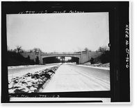 Historic Framed Print, Merritt Parkway, Grumman Avenue Bridge, Spanning Merritt Parkway, Norwalk, Fairfield County, CT - 6,  17-7/8" x 21-7/8"
