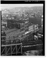 Historic Framed Print, South Main Street, Block 43 (Commercial Buildings), South Main & Washington Streets, South Norwalk, Fairfield County, CT,  17-7/8" x 21-7/8"