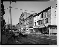 Historic Framed Print, South Main Street, Block 43 (Commercial Buildings), South Main & Washington Streets, South Norwalk, Fairfield County, CT - 2,  17-7/8" x 21-7/8"