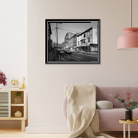 Historic Framed Print, South Main Street, Block 43 (Commercial Buildings), South Main & Washington Streets, South Norwalk, Fairfield County, CT - 2,  17-7/8" x 21-7/8"