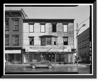 Historic Framed Print, South Main Street, Block 43 (Commercial Buildings), South Main & Washington Streets, South Norwalk, Fairfield County, CT - 4,  17-7/8" x 21-7/8"