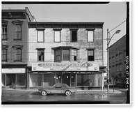 Historic Framed Print, South Main Street, Block 43 (Commercial Buildings), South Main & Washington Streets, South Norwalk, Fairfield County, CT - 4,  17-7/8" x 21-7/8"