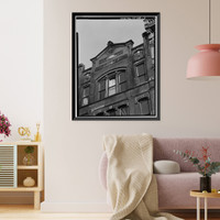 Historic Framed Print, South Main Street, Block 43 (Commercial Buildings), South Main & Washington Streets, South Norwalk, Fairfield County, CT - 11,  17-7/8" x 21-7/8"