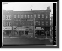 Historic Framed Print, South Main Street, Block 43 (Commercial Buildings), South Main & Washington Streets, South Norwalk, Fairfield County, CT - 13,  17-7/8" x 21-7/8"