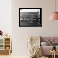 Historic Framed Print, South Main Street, Block 43 (Commercial Buildings), South Main & Washington Streets, South Norwalk, Fairfield County, CT - 13,  17-7/8" x 21-7/8"