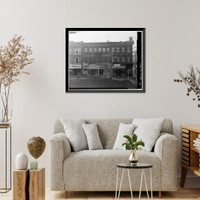 Historic Framed Print, South Main Street, Block 43 (Commercial Buildings), South Main & Washington Streets, South Norwalk, Fairfield County, CT - 13,  17-7/8" x 21-7/8"