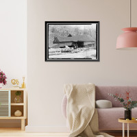 Historic Framed Print, Buttery Sawmill, Silvermine, Fairfield County, CT,  17-7/8" x 21-7/8"