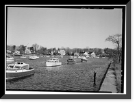 Historic Framed Print, Southport Harbor, Mill River, Southport Harbor, Southport, Fairfield County, CT - 3,  17-7/8" x 21-7/8"