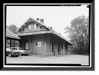 New York, New Haven & Hartford Railroad Station, Railroad Place, Southport, Fairfield County, CT - 2, Antique Print