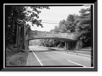 Merritt Parkway, Riverbank Road Bridge, Spanning Merritt Parkway, Stamford, Fairfield County, CT Classic, Vintage Poster