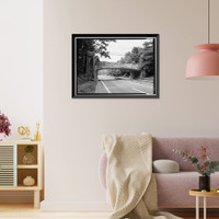 Merritt Parkway, Riverbank Road Bridge, Spanning Merritt Parkway, Stamford, Fairfield County, CT Classic, Vintage Poster
