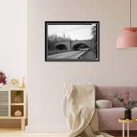 Merritt Parkway, James Farm Road Bridge, Spanning Merritt Parkway, Stratford, Fairfield County, CT Classic, Vintage Wall Art
