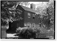 Historic Framed Print, Perry-Fairchild Homestead, West Broad Street, Stratford, Fairfield County, CT,  17-7/8" x 21-7/8"