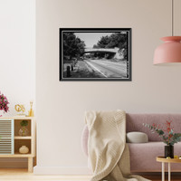 Merritt Parkway, Plattsville Road Bridge, Spanning Merritt Parkway, Trumbull, Fairfield County, CT, Vintage Poster