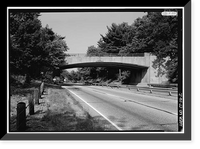 Historic Framed Print, Merritt Parkway, Plattsville Road Bridge, Spanning Merritt Parkway, Trumbull, Fairfield County, CT - 2,  17-7/8" x 21-7/8"