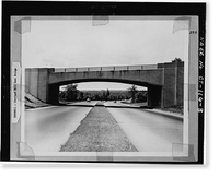 Historic Framed Print, Merritt Parkway, Plattsville Road Bridge, Spanning Merritt Parkway, Trumbull, Fairfield County, CT - 3,  17-7/8" x 21-7/8"