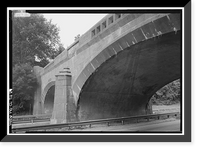 Historic Framed Print, Merritt Parkway, Frenchtown Road Bridge, Spanning Merritt Parkway, Trumbull, Fairfield County, CT - 3,  17-7/8" x 21-7/8"