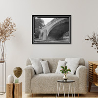 Historic Framed Print, Merritt Parkway, Frenchtown Road Bridge, Spanning Merritt Parkway, Trumbull, Fairfield County, CT - 3,  17-7/8" x 21-7/8"