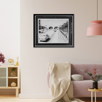 Merritt Parkway, Nichols-Shelton Road Bridge, Spanning Merritt Parkway, Trumbull, Fairfield County, CT, Vintage Print