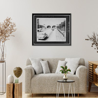 Merritt Parkway, Nichols-Shelton Road Bridge, Spanning Merritt Parkway, Trumbull, Fairfield County, CT, Vintage Print