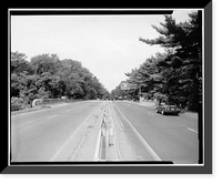 Historic Framed Print, Merritt Parkway, Wilton Road Bridge, Spanning Wilton Road/Route 33 at I-41, Westport, Fairfield County, CT - 9,  17-7/8" x 21-7/8"
