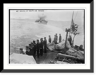 Historic Framed Print, Jap. sailors .  salute for Chichibu,  17-7/8" x 21-7/8"