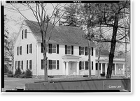 Gideon Welles House, Main & Hebron Streets, Glastonbury, Hartford County, CT, Antique Print