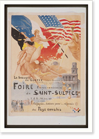 Foire France-Ameacutericaine de Saint-Sulpice. Le Secours de Guerre, Antique Print