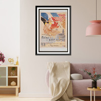 Foire France-Ameacutericaine de Saint-Sulpice. Le Secours de Guerre, Antique Print