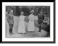 Historic Framed Print, King Geo., Queen of Belg., Queen Mary, King Albert,  17-7/8" x 21-7/8"