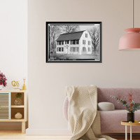 Historic Framed Print, Reverend Ebenezer Gay Manse, Route 75, Suffield, Hartford County, CT,  17-7/8" x 21-7/8"