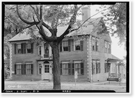 Historic Framed Print, Harvey Bissell House, 240 Main Street, Suffield, Hartford County, CT,  17-7/8" x 21-7/8"