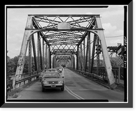 Bridge Street Bridge, Spanning Connecticut River on CT State Route 140, Windsor Locks, Hartford County, CT, Vintage Wall Art