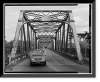 Bridge Street Bridge, Spanning Connecticut River on CT State Route 140, Windsor Locks, Hartford County, CT, Vintage Wall Art