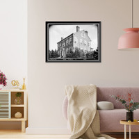 Historic Framed Print, Birds Eye Norton House, Goshen, Litchfield County, CT,  17-7/8" x 21-7/8"